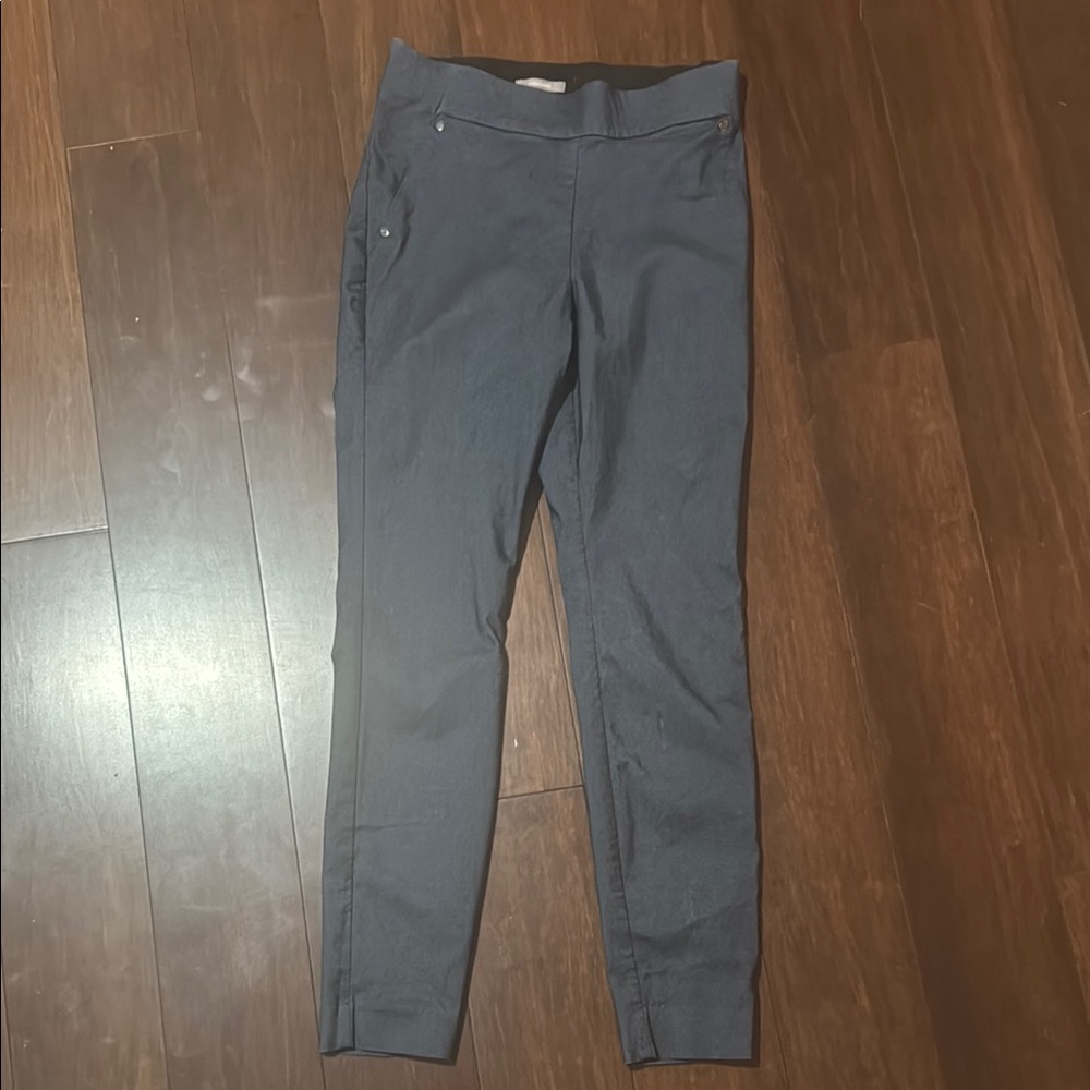 Maurices Gray Skinny Pants with Stretch Mid-Rise Fit